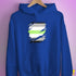 Agender Pride Flag Ripped Reveal Hoodie - Royal Blue